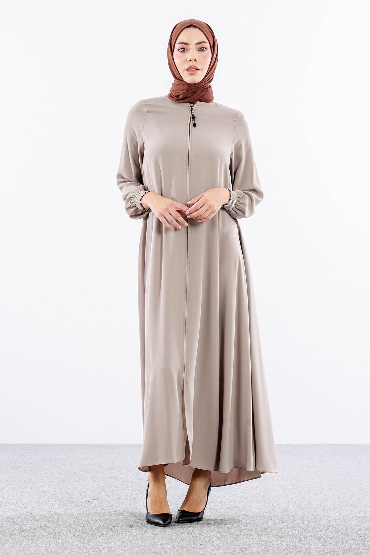 1001 Ferace 38-52 Mevlana Model Yaz - Bej