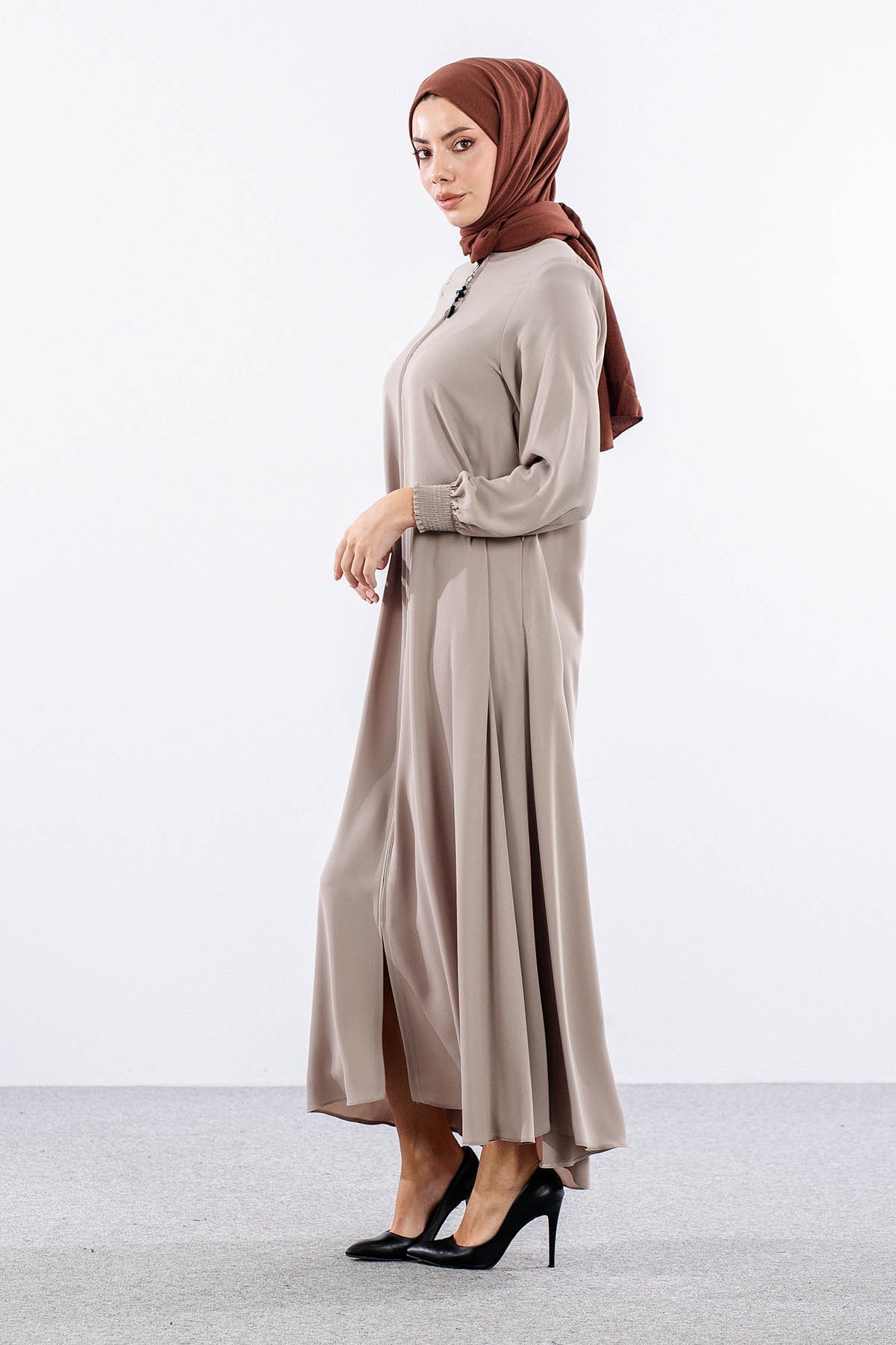 1001 Ferace 38-52 Mevlana Model Yaz - Bej
