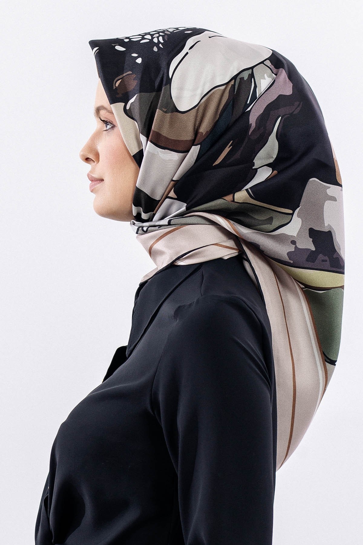12513 İpek Eşarp Twill Dokuma - K Vizon