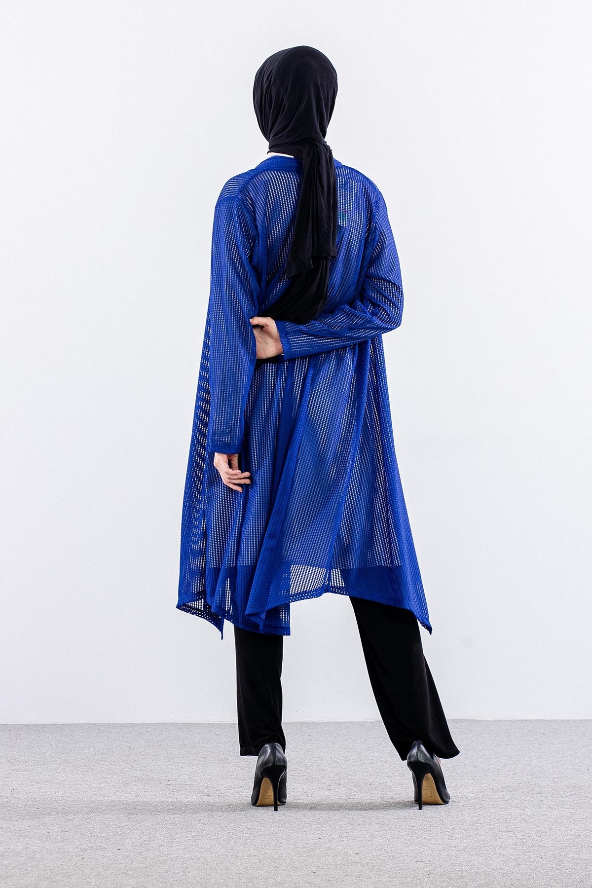 2244 Yelek M-2XL File Belde Lastik Detay (2444) - Saks