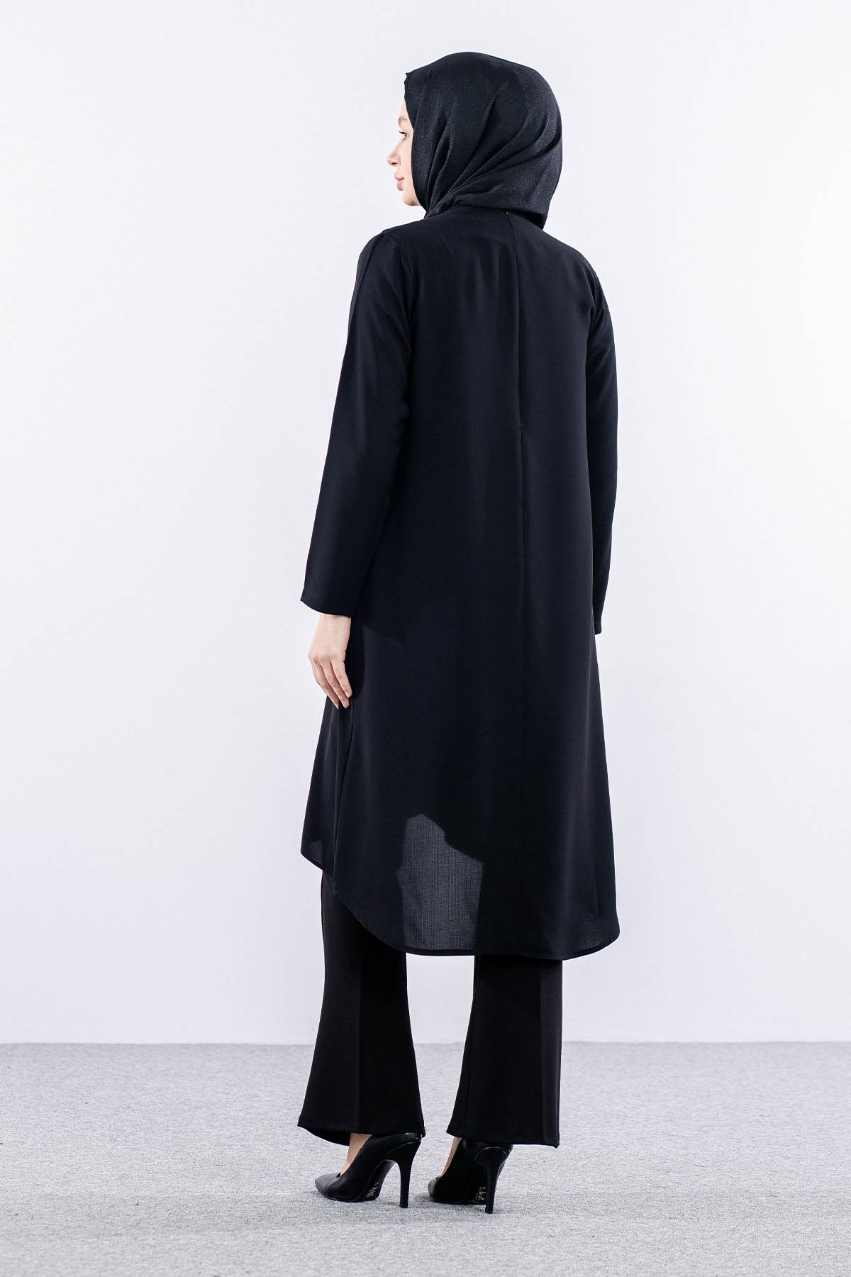 2410 Tunik 42-48 Kapak - Siyah
