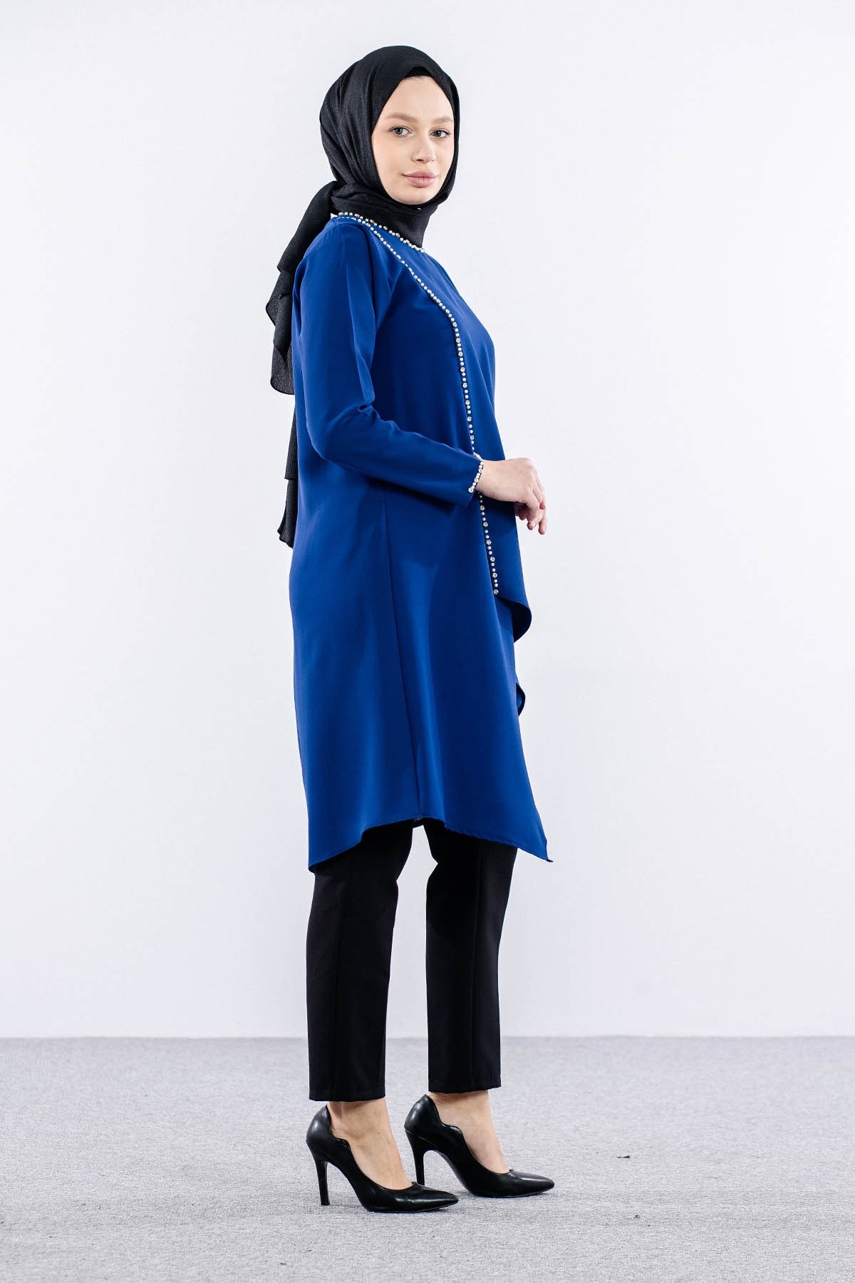 2417 Tunik 42-48 İnci - Saks