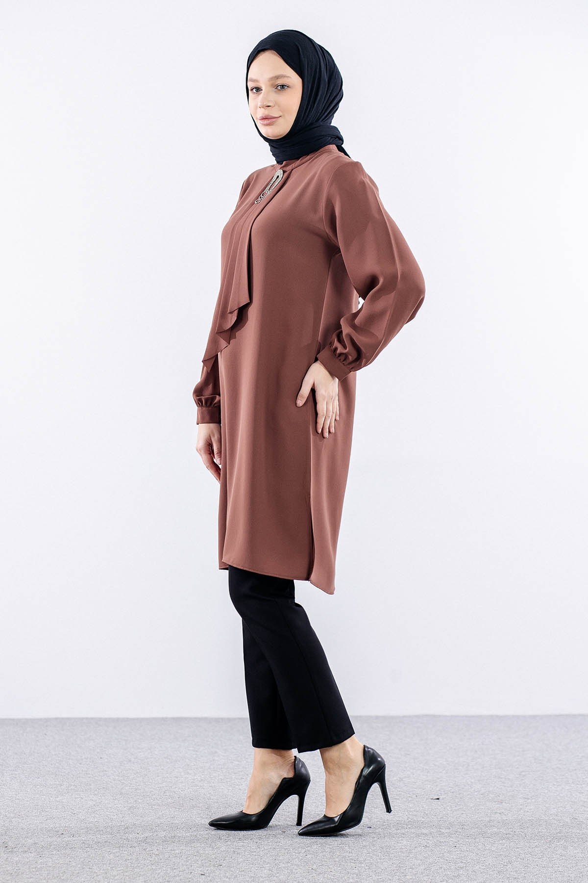 2428 Tunik 42-48 Kravat - Kiremit