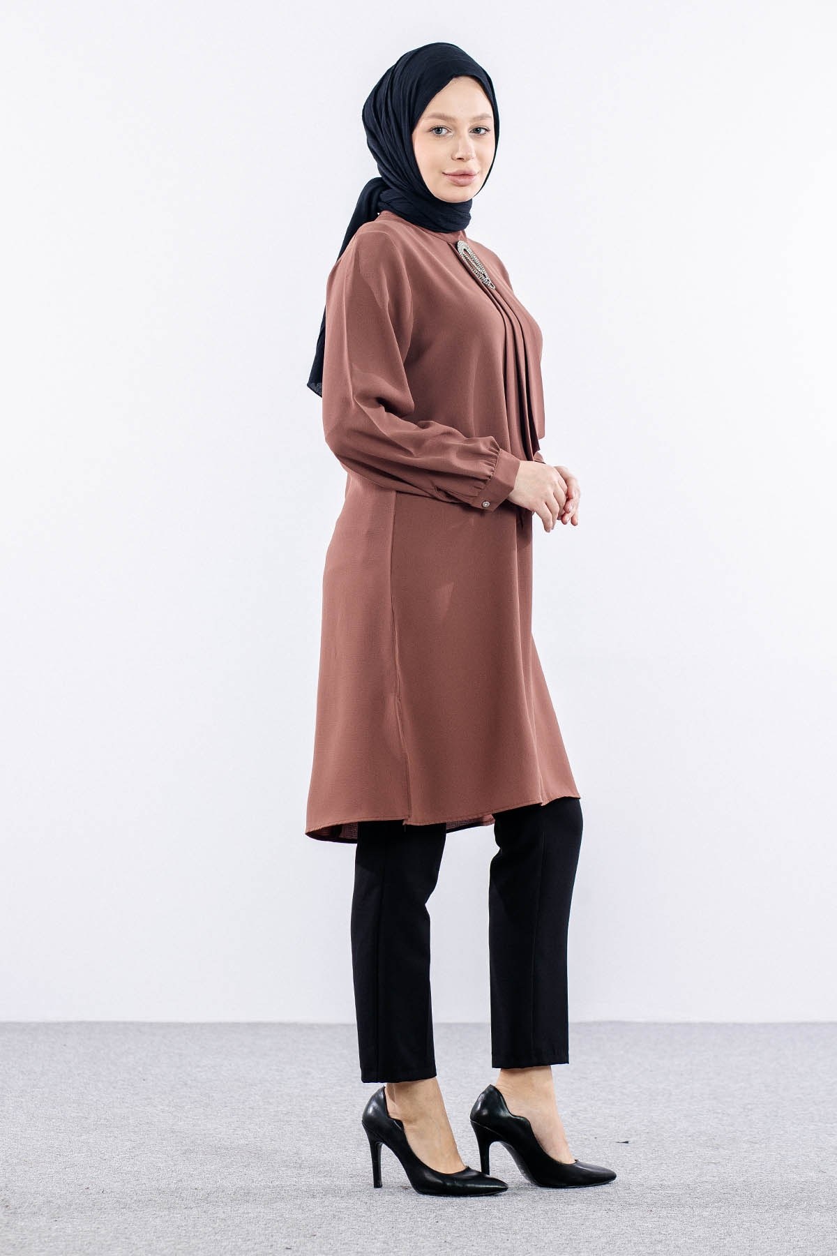 2428 Tunik 42-48 Kravat - Kiremit