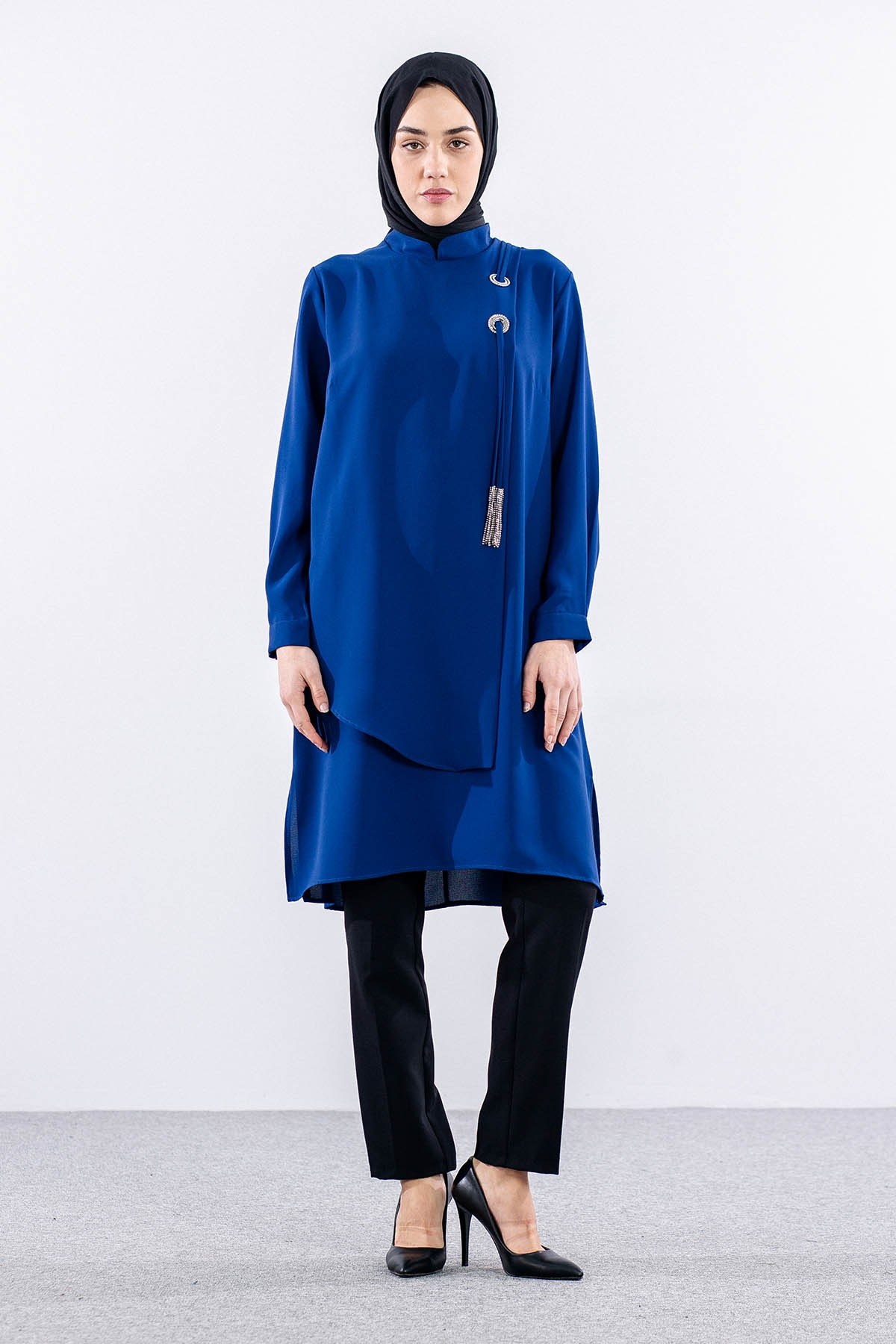2430 Tunik 42-48 Kuşgözü - Saks