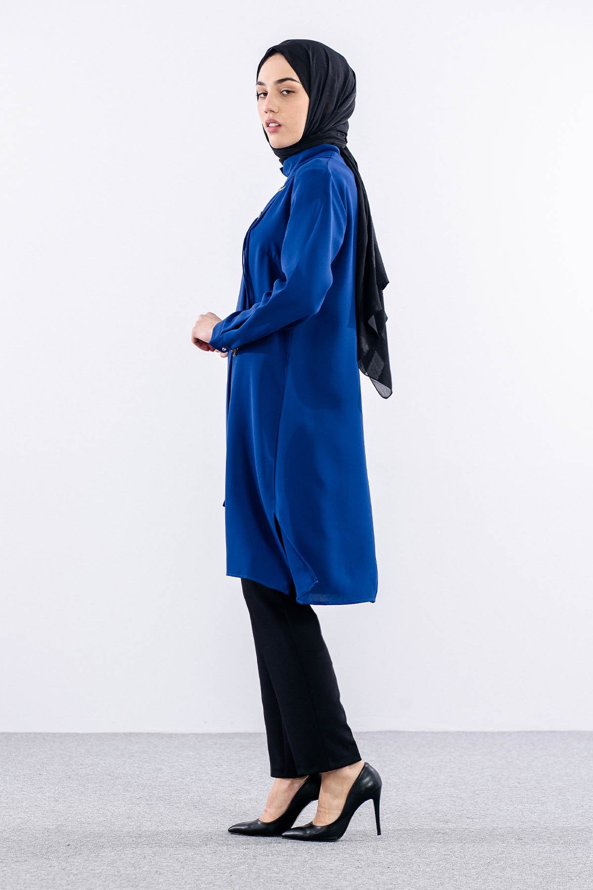 2430 Tunik 42-48 Kuşgözü - Saks