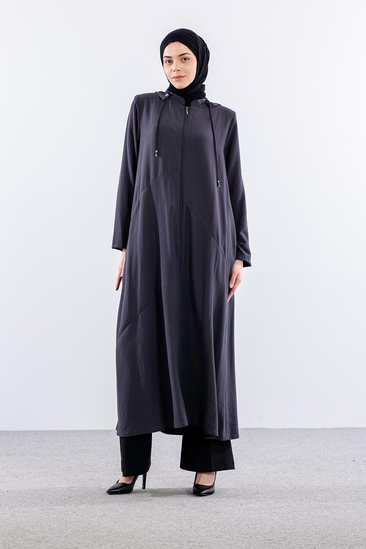2502 A. Boy Kaban 40-50 Kapüşon Detay - Füme