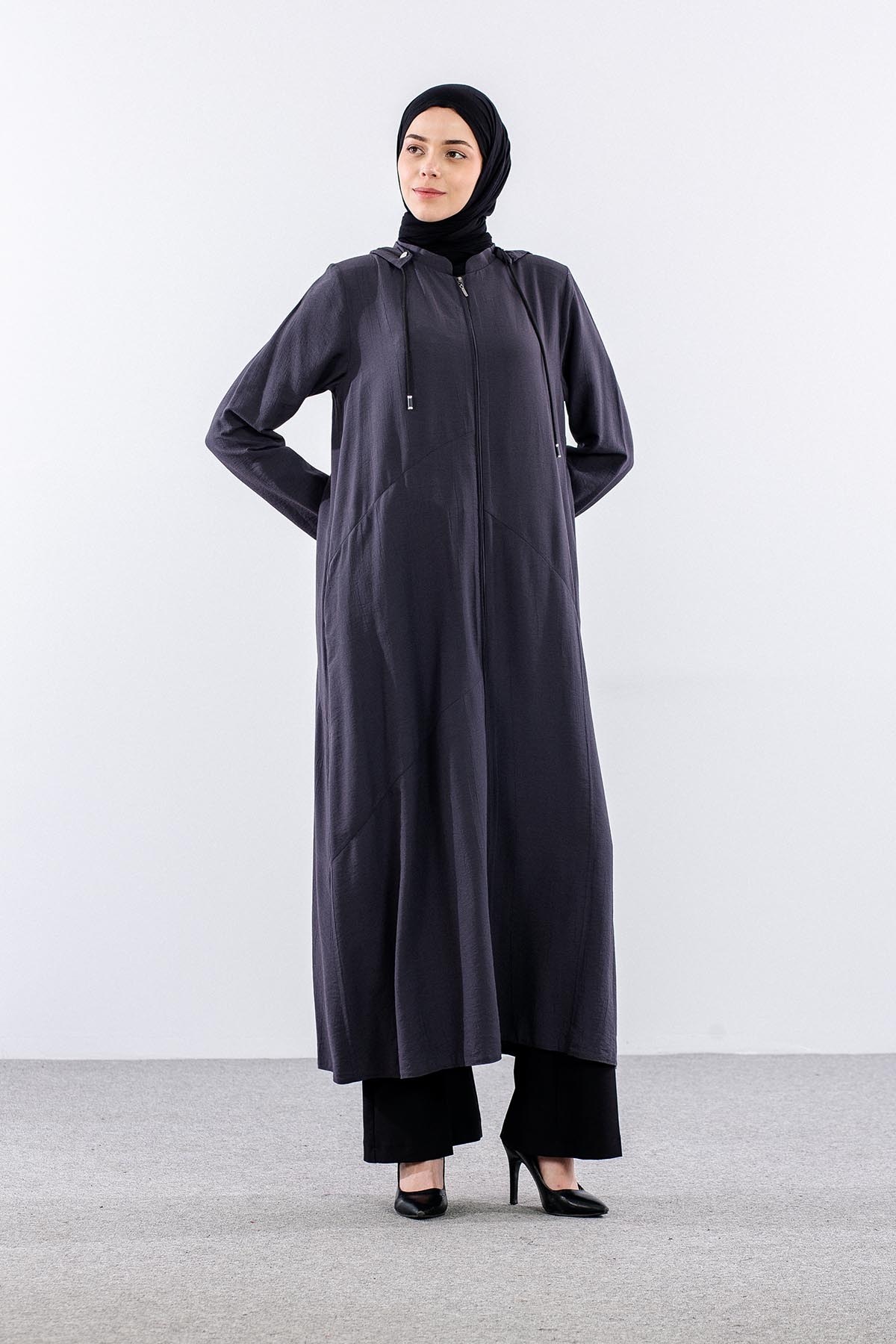 2502 A. Boy Kaban 40-50 Kapüşon Detay - Füme