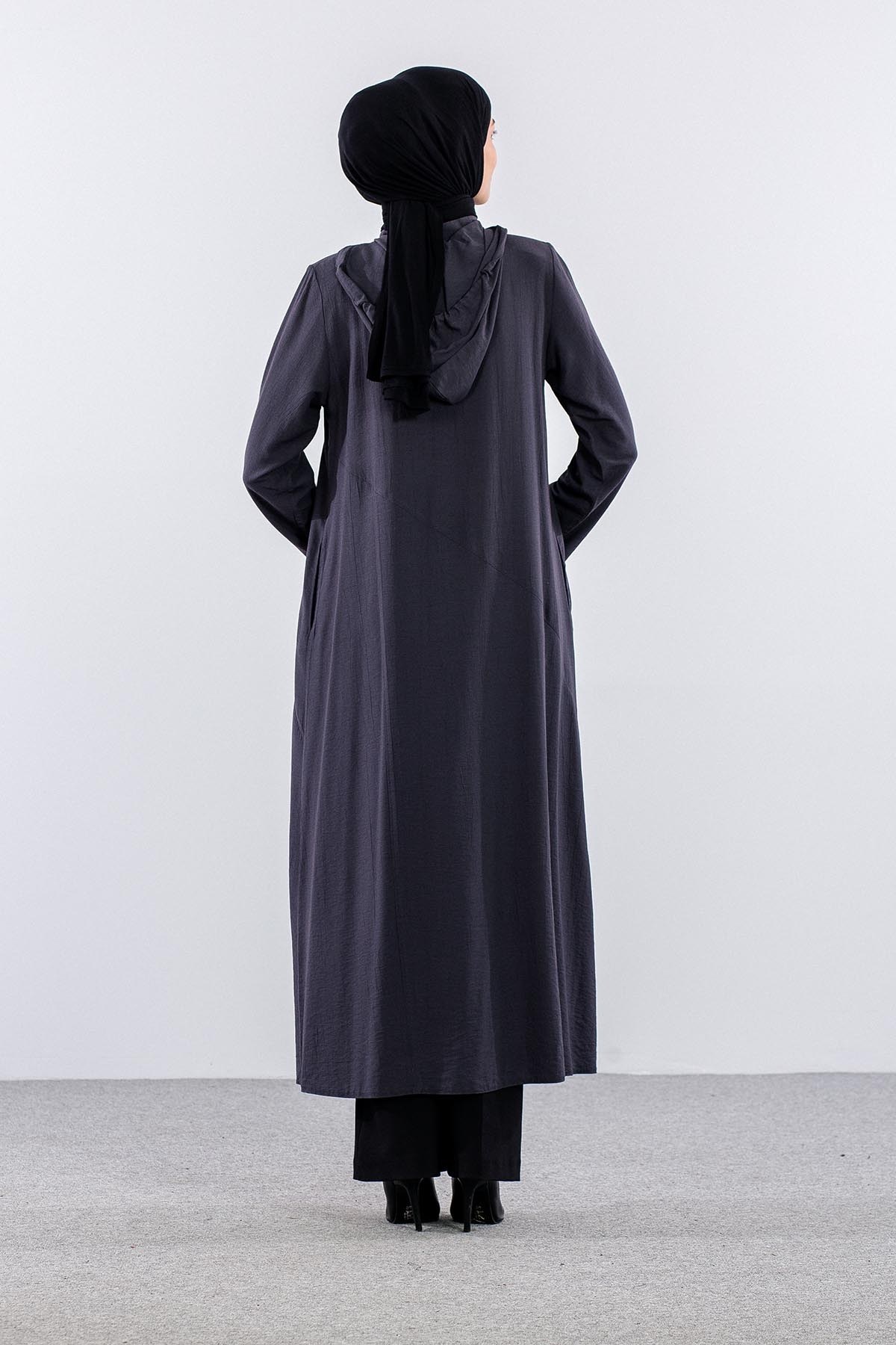 2502 A. Boy Kaban 40-50 Kapüşon Detay - Füme