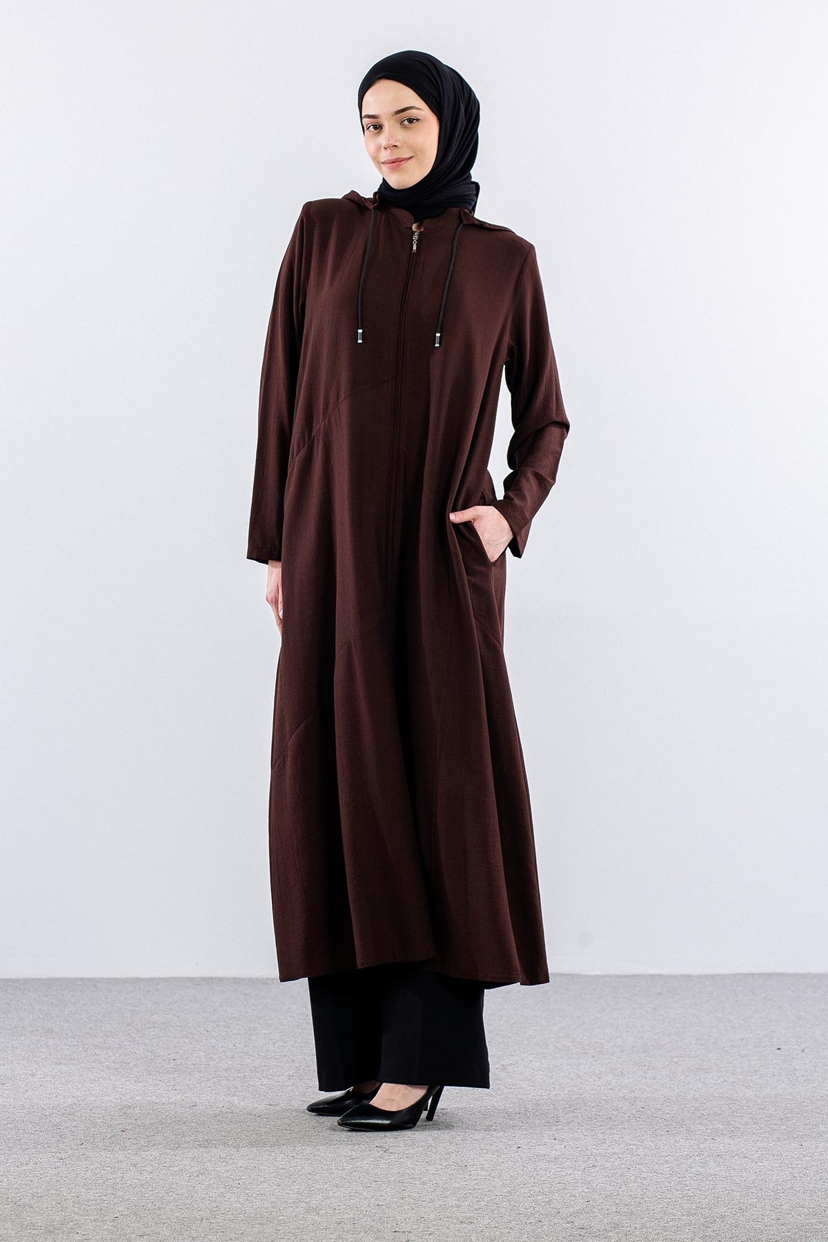 2502 A. Boy Kaban 40-50 Kapüşon Detay - Kahve