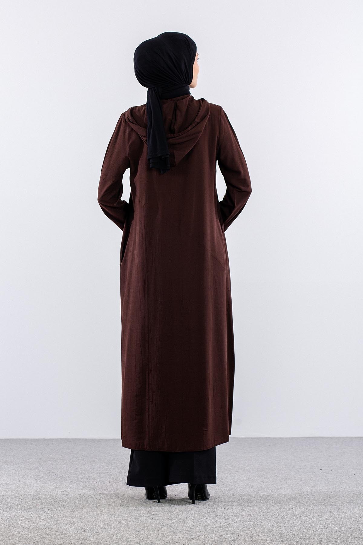 2502 A. Boy Kaban 40-50 Kapüşon Detay - Kahve