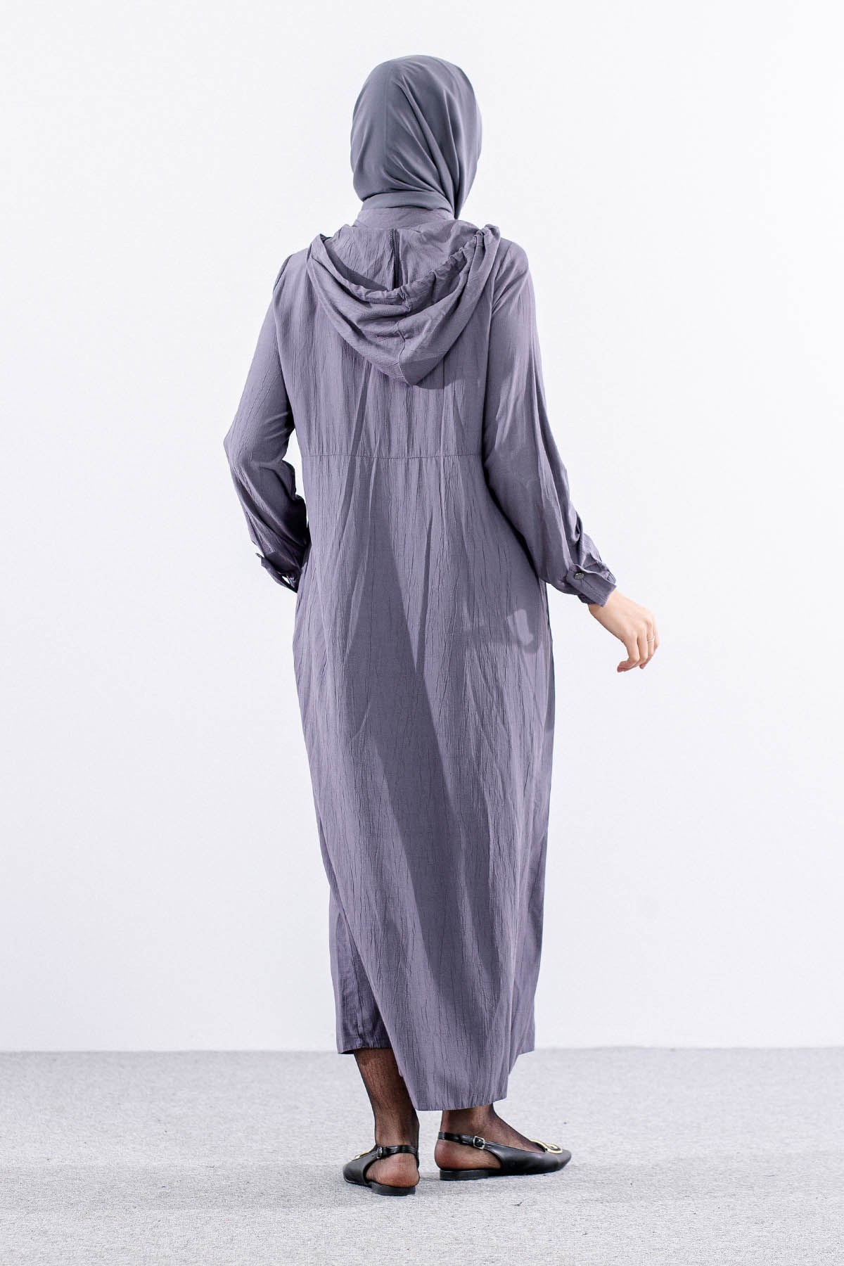 2503 A. Boy Kap 38-48 Kapüşonlu Spor Model - Gri