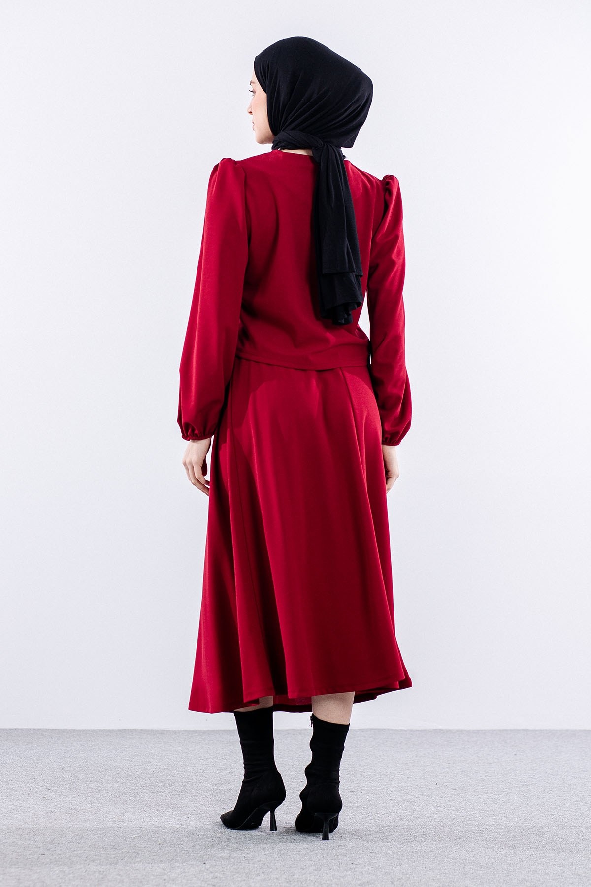 33436 E. Takım S-M-L Gül - Bordo