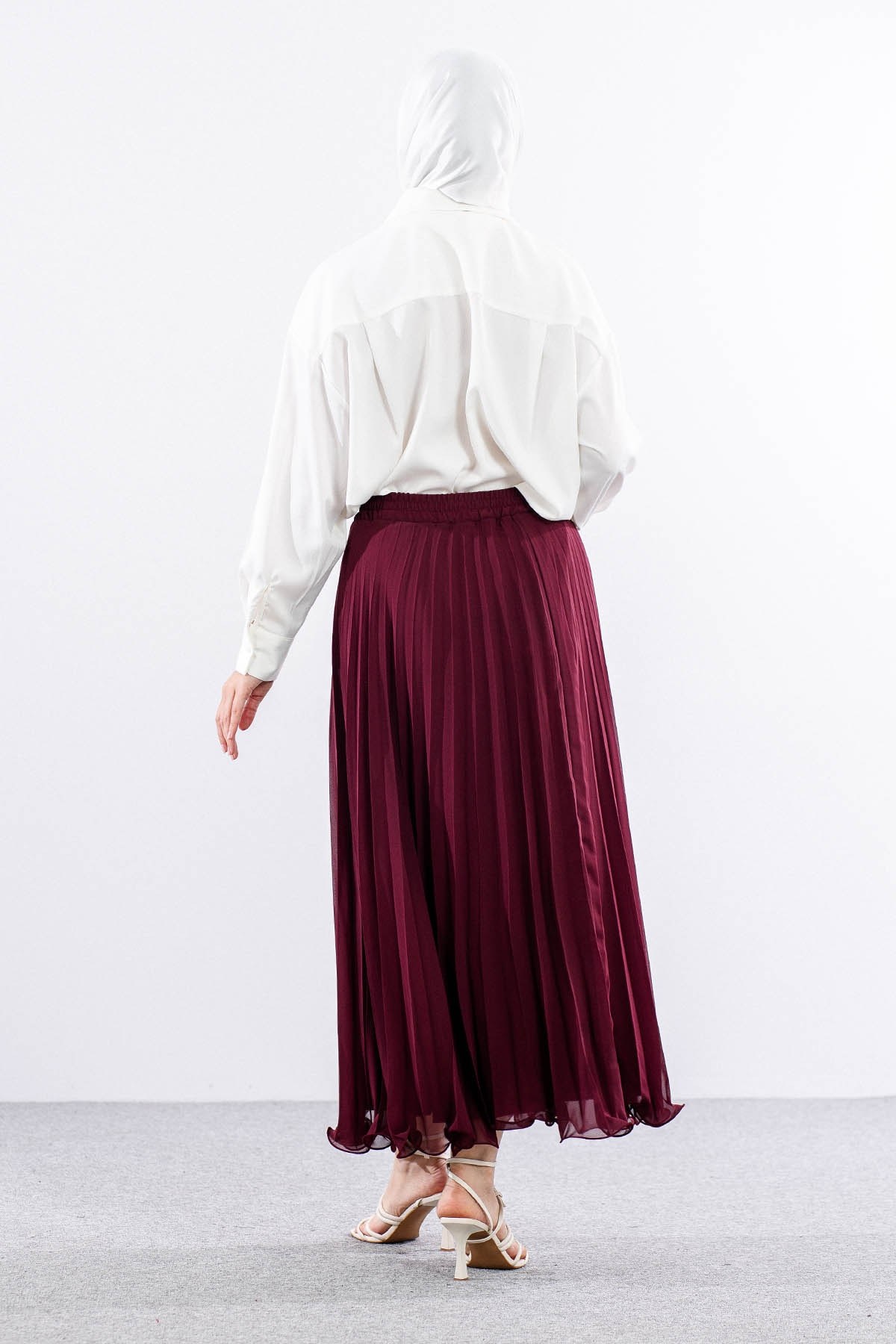 35059 Etek S-M-L Etek Ucu Volan Pilise - Bordo