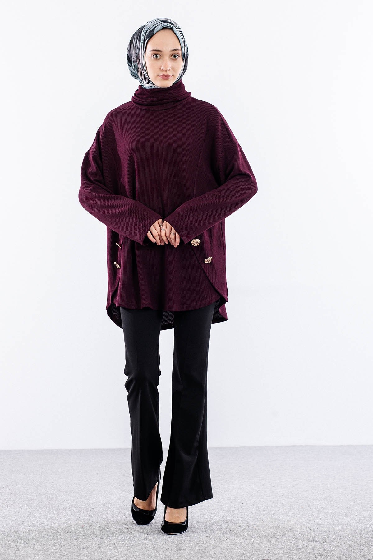 36070 Tunik Tek - Bordo