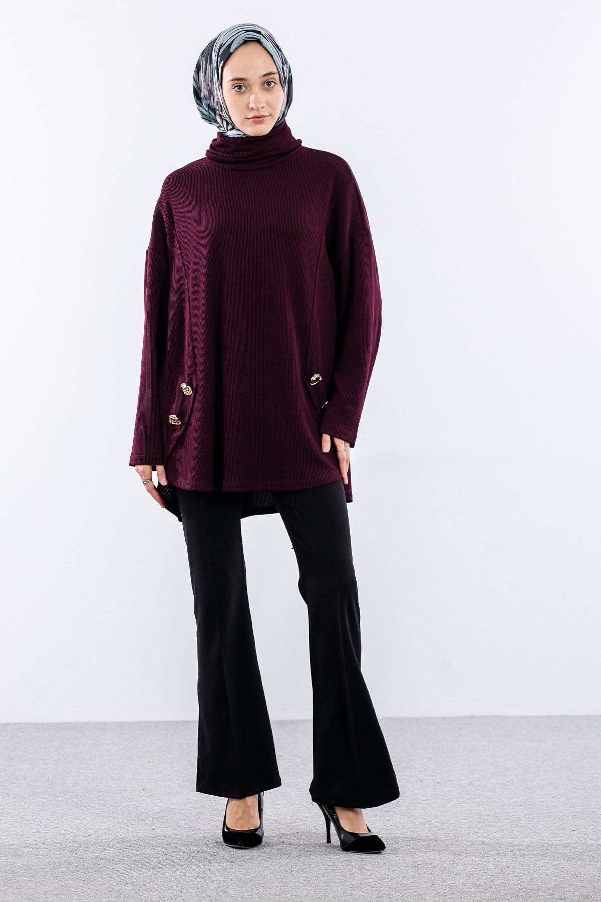 36070 Tunik Tek - Bordo