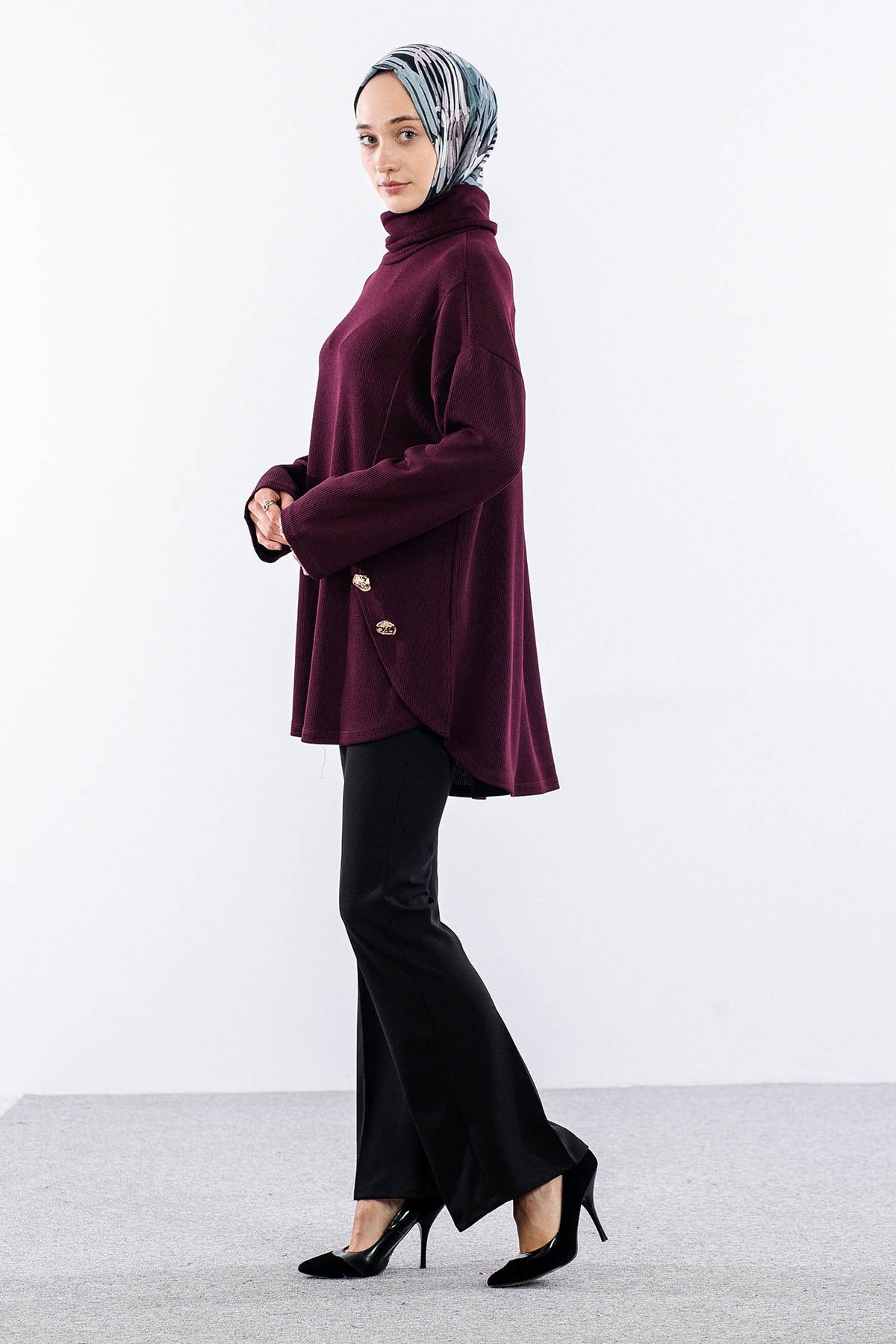 36070 Tunik Tek - Bordo