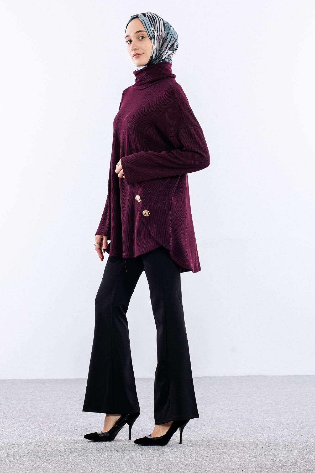 36070 Tunik Tek - Bordo