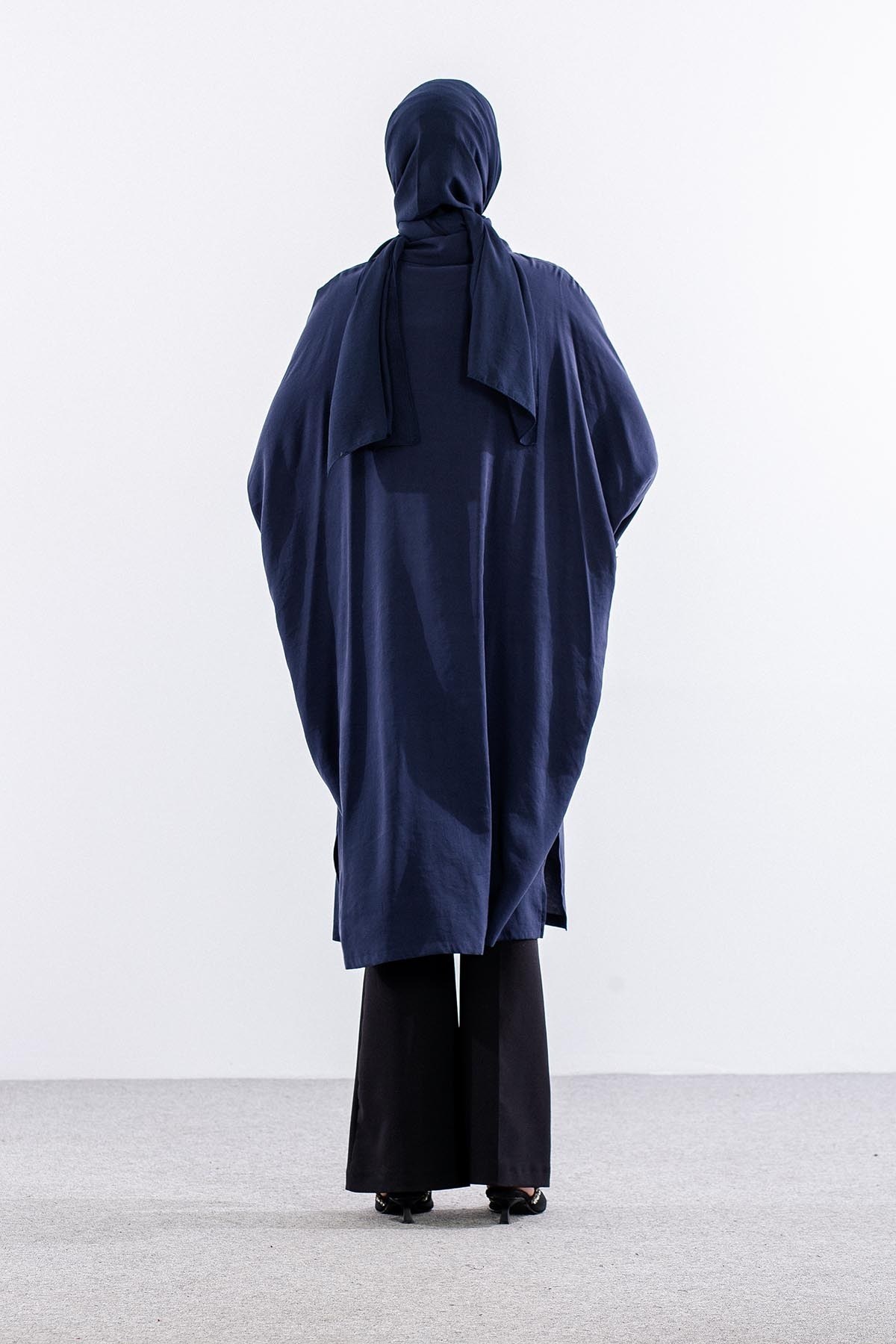 37199 Tunik Tek Manşet - Lacivert