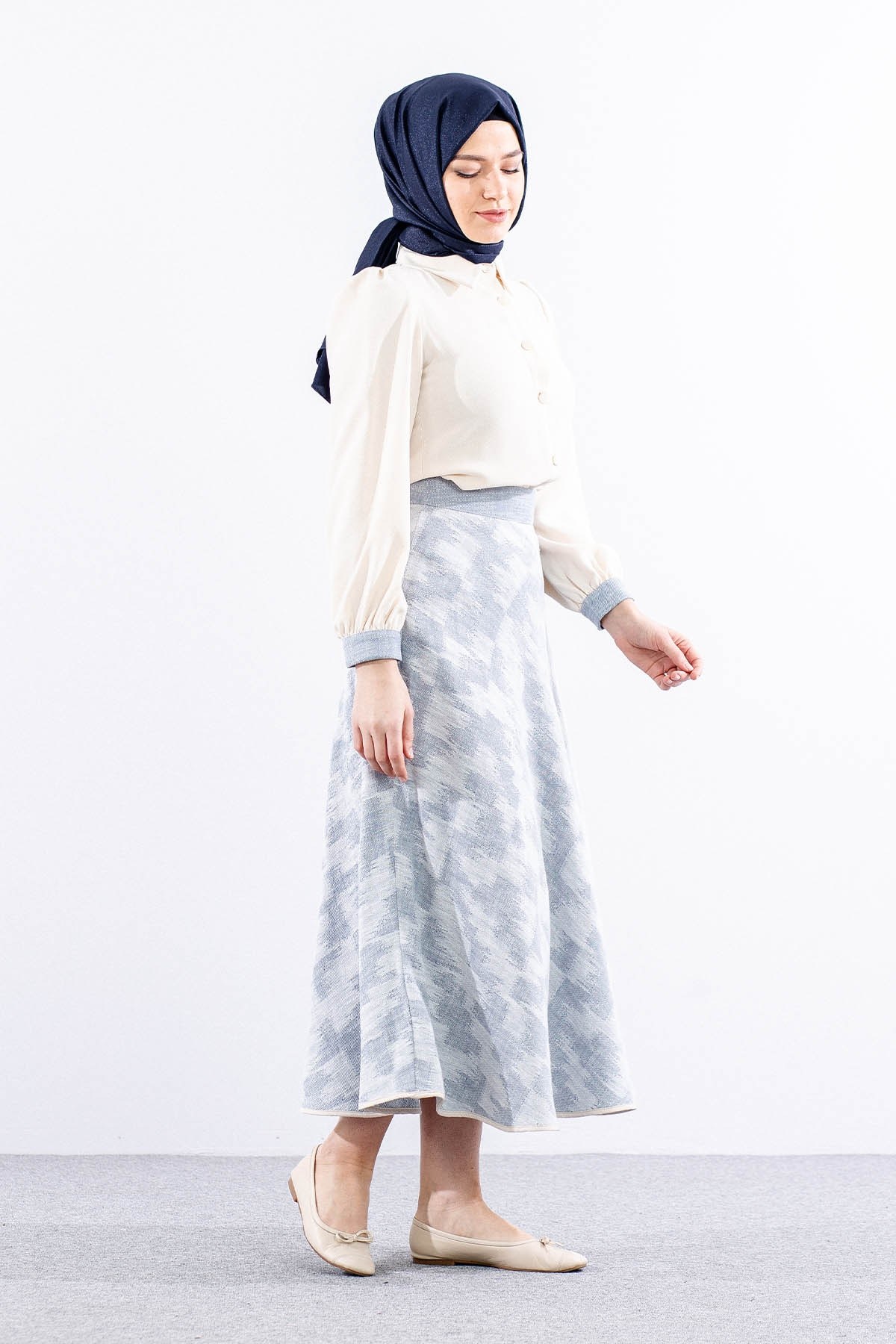 7709 E. Takım 38-46 - Krem Mavi
