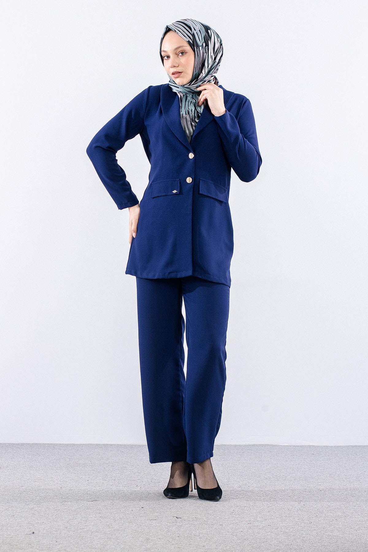 7726 Takım 40-48 Blazer Ckt - Saks