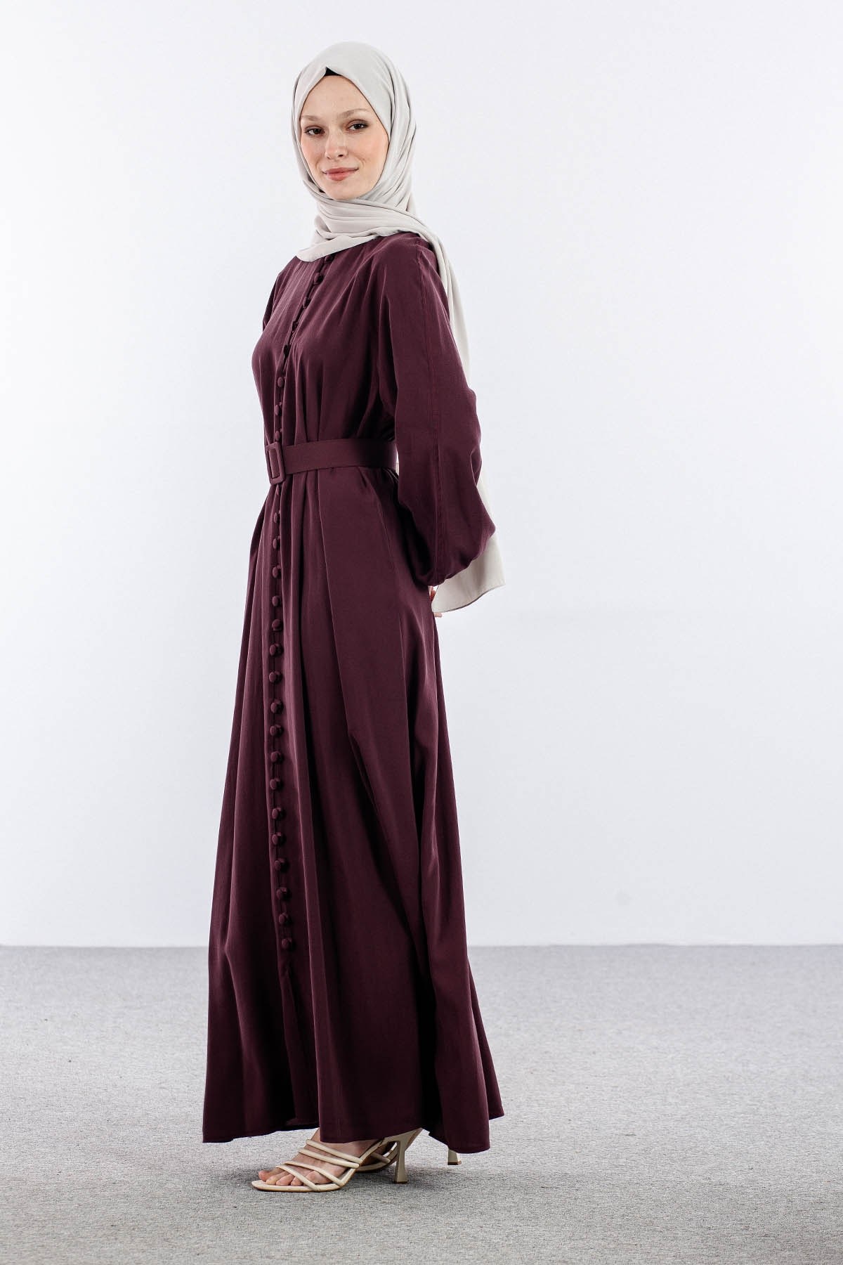 8658 Elbise 38-44 Britli Model - Antrasit