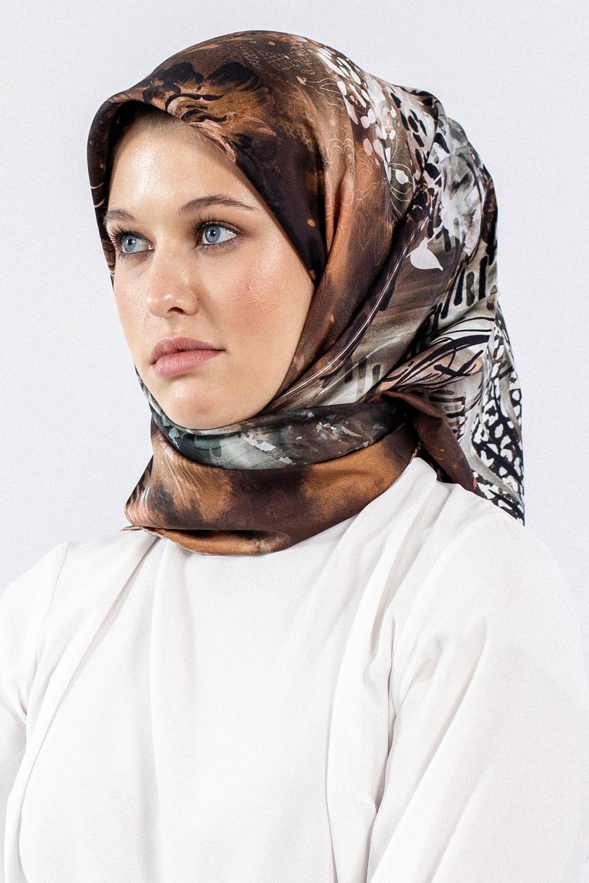 Dg7544 İpek Eşarp Twill - Vizon