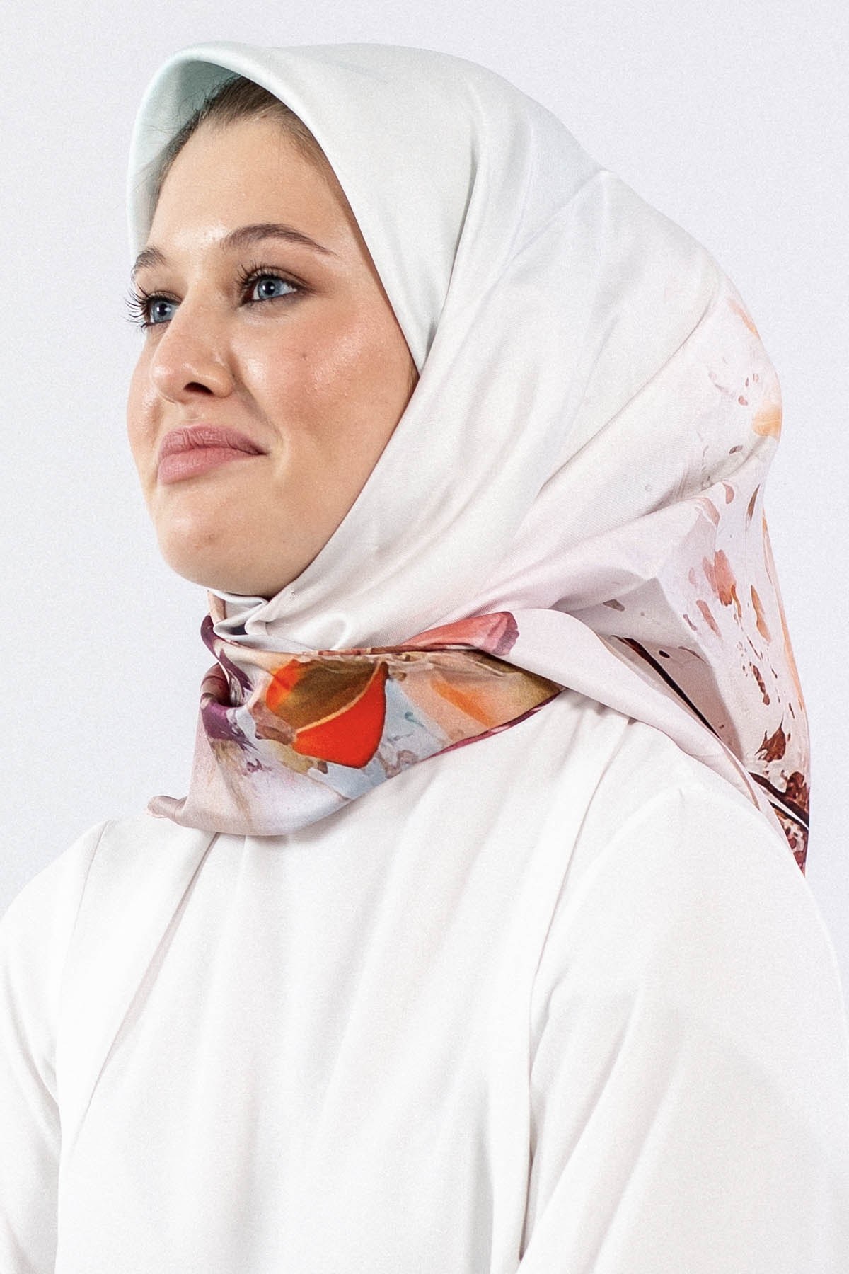 Dg7549 İpek Eşarp Twill - Pudra