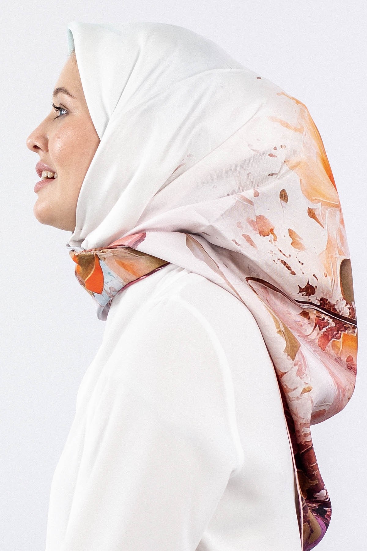 Dg7549 İpek Eşarp Twill - Pudra