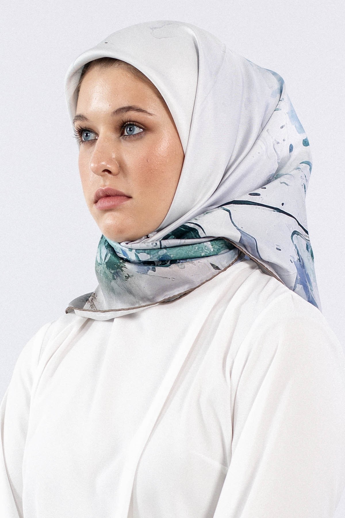 Dg7549 İpek Eşarp Twill - Vizon Çağla