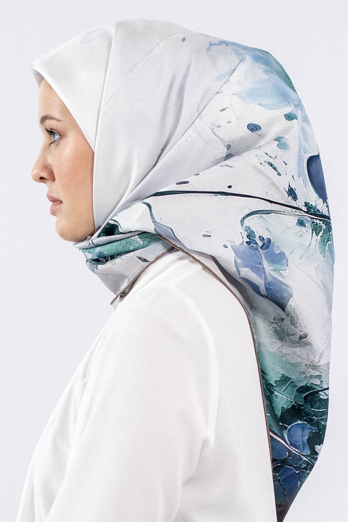 Dg7549 İpek Eşarp Twill - Vizon Çağla