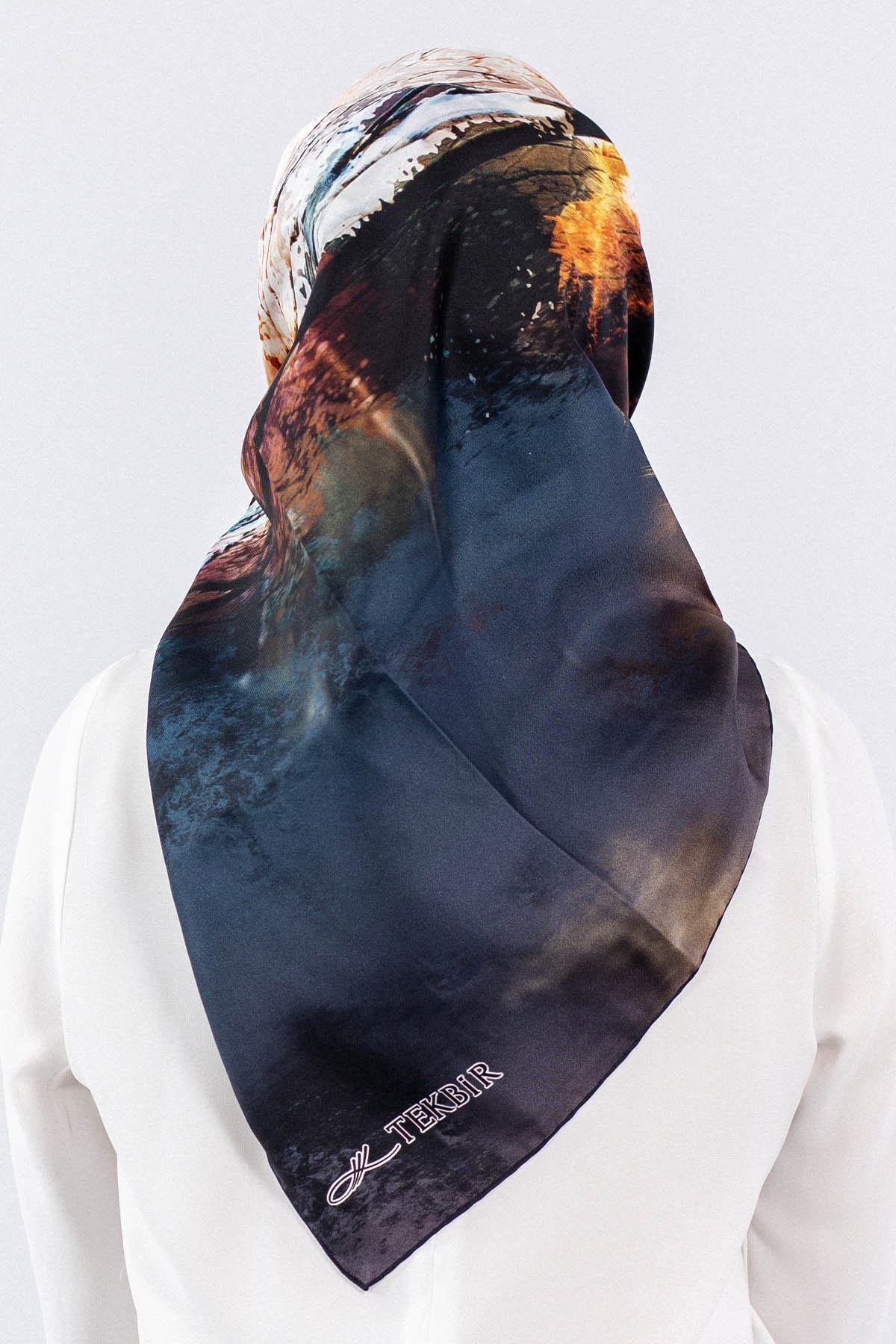 Dg7611 İpek Eşarp Twill - Lacivert