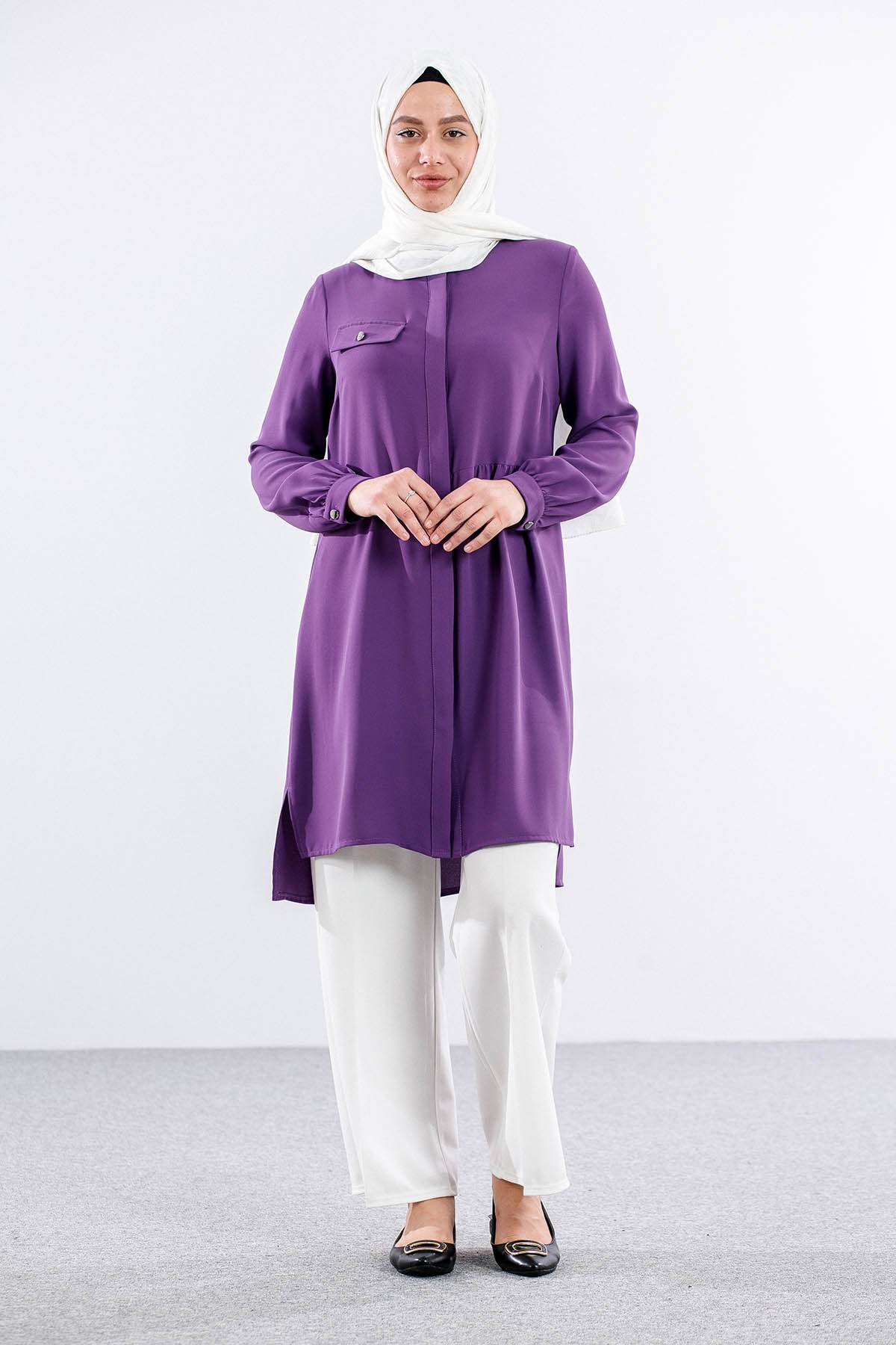 E-1521 Tunik 40-50 - Mor