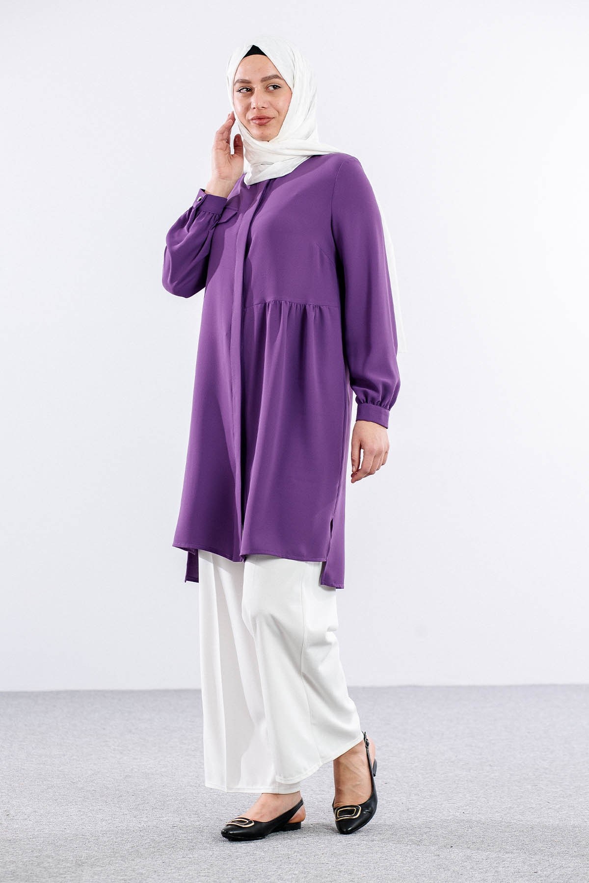 E-1521 Tunik 40-50 - Mor
