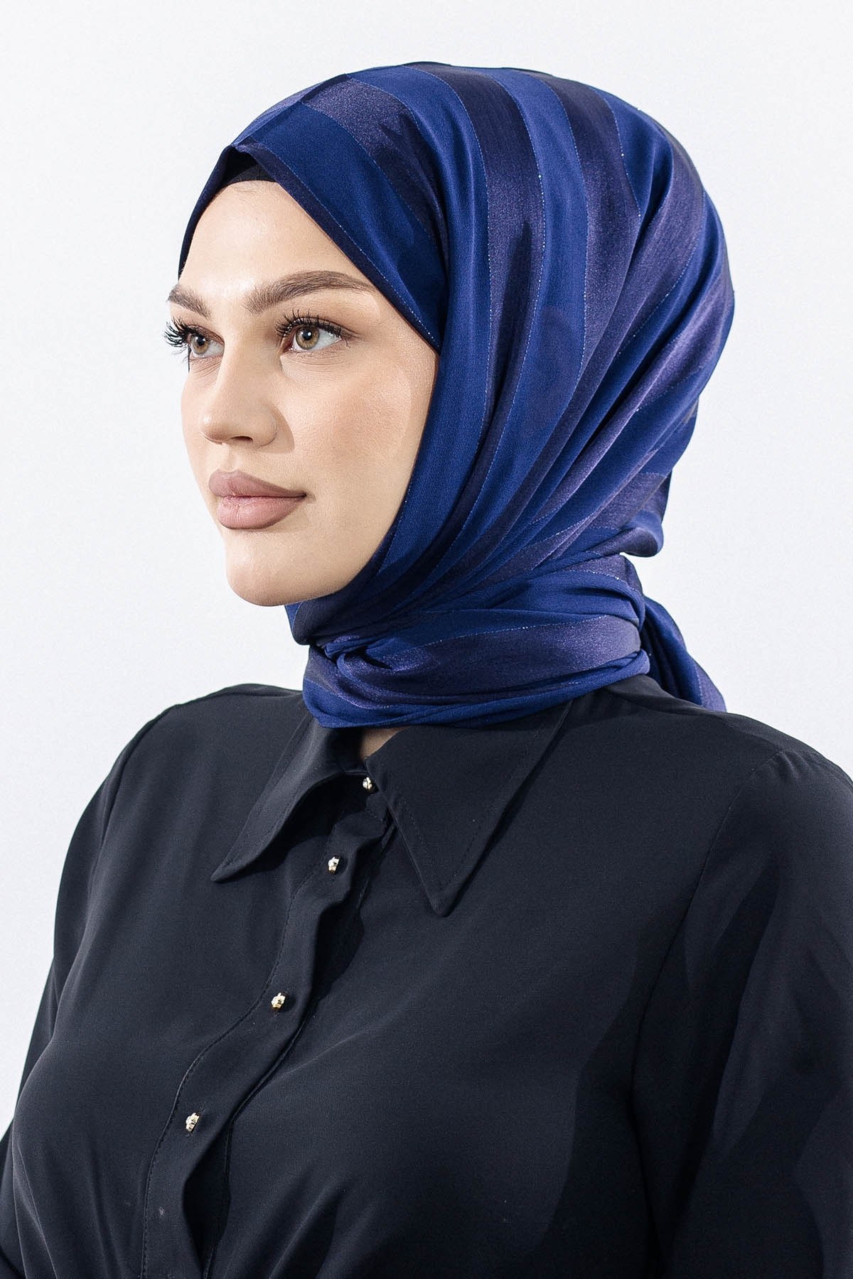 FV Tokyo Şal Şerit Simli - Lacivert