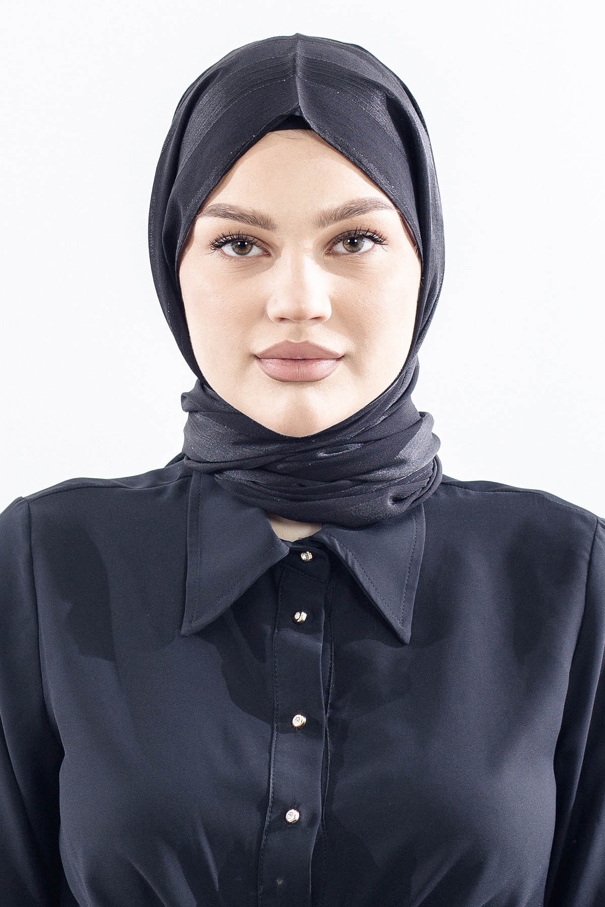 FV Tokyo Şal Şerit Simli - Siyah