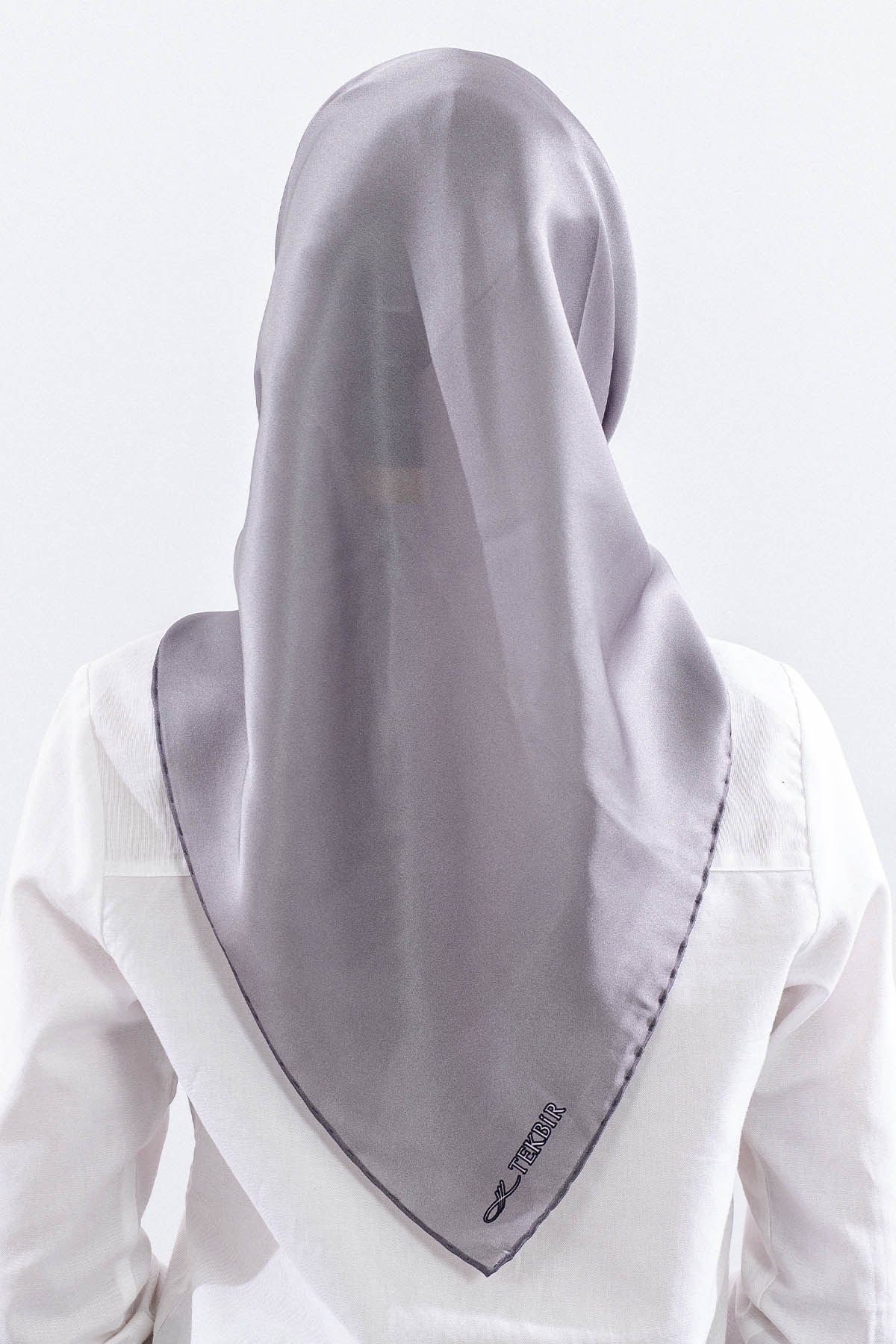 Sade İpek Eşarp Twill İpek - Antrasit