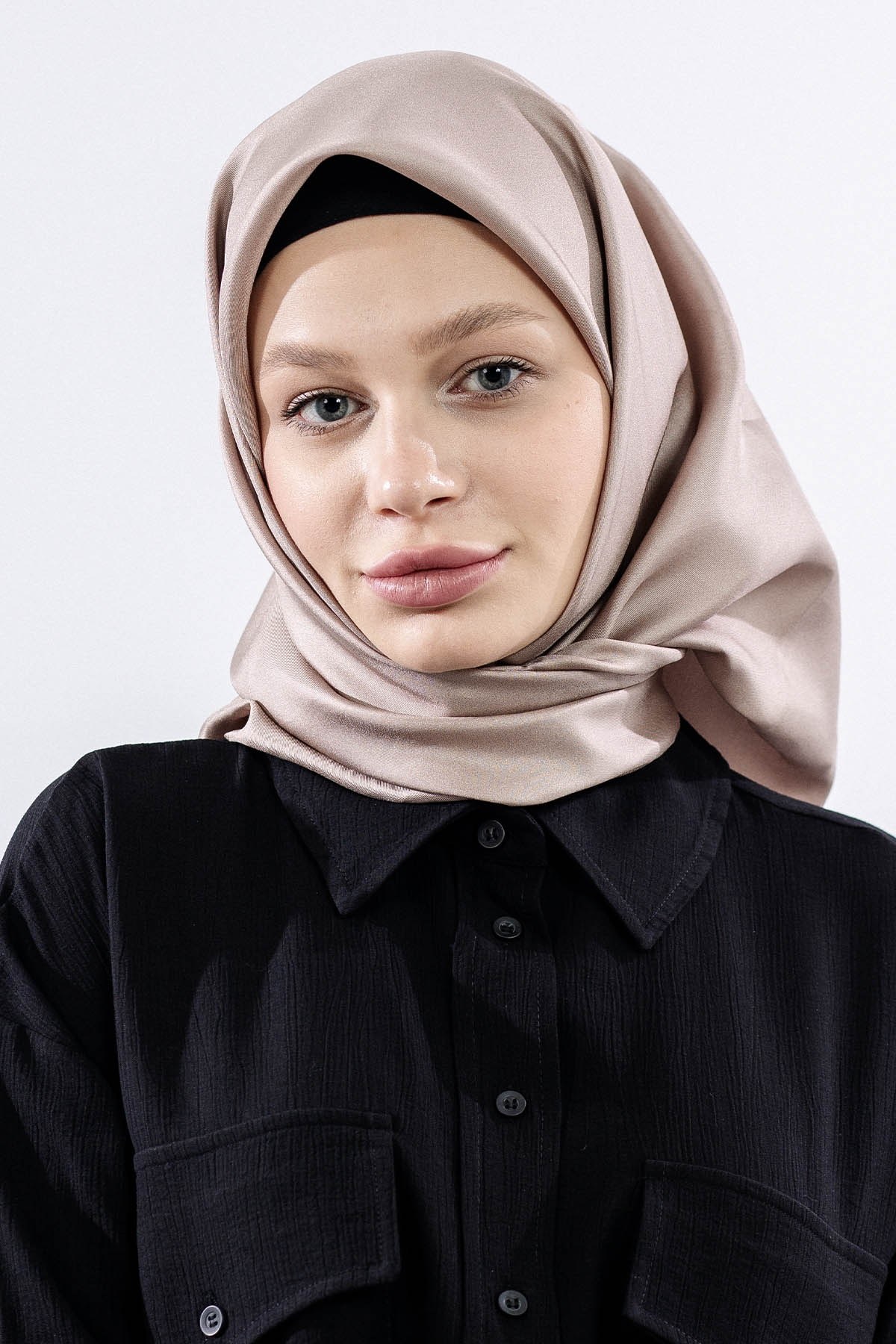 Twill İpek Eşarp Sade - Toprak