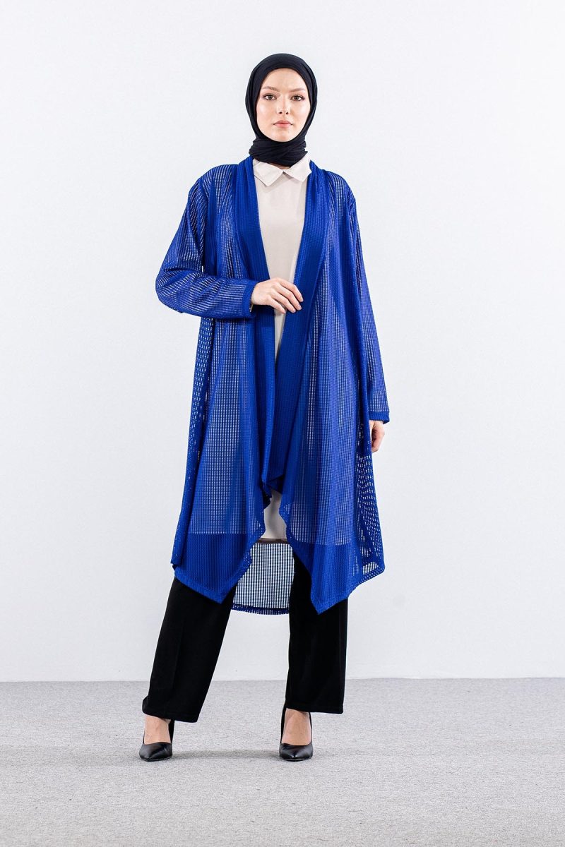 2244 Yelek M-2XL File Belde Lastik Detay (2444) - Saks