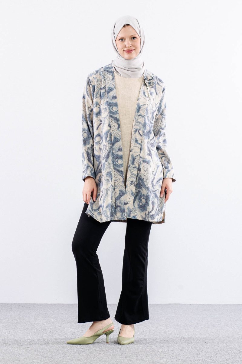 2663 Bayan 2’li Bluz L-XL-2XL-3XL - Lacivert