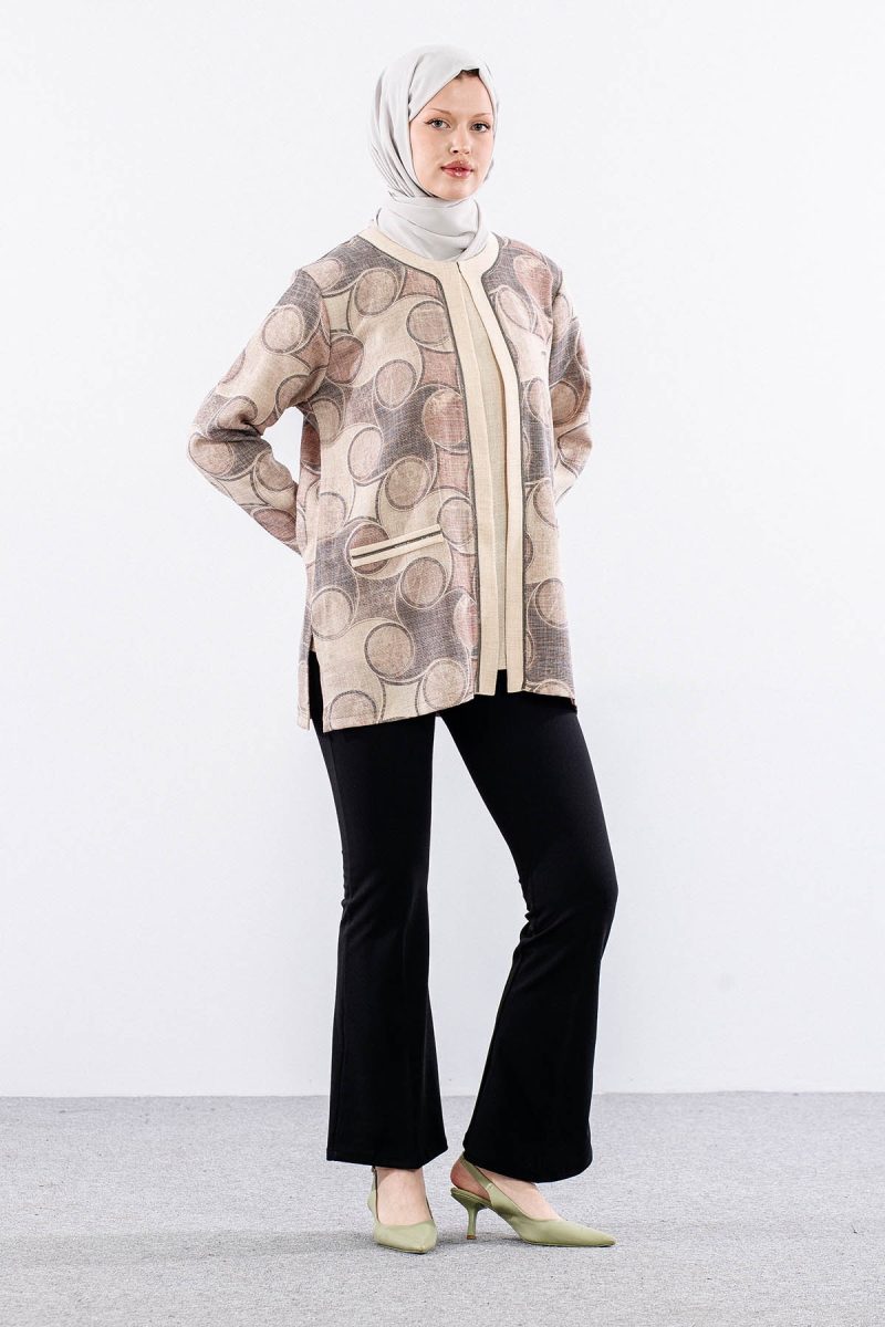 2674 Bayan 2’li Bluz L-XL-2XL-XL - Kahve