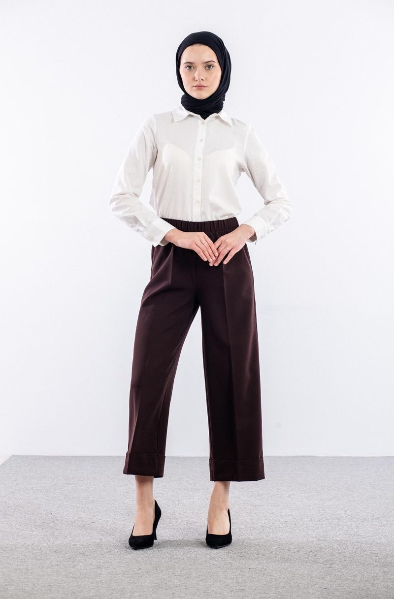 7107 Pantolon 38-50 Double Paça - Kahve