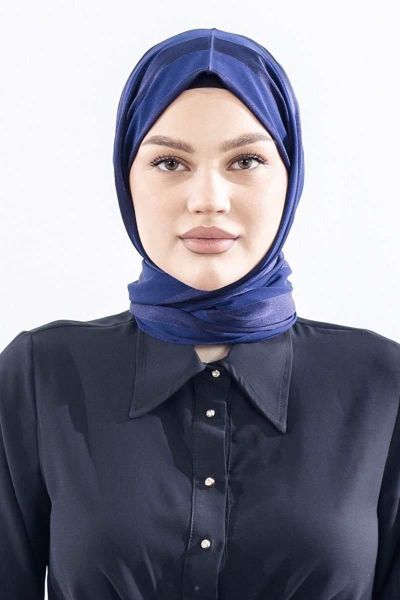 FV Tokyo Şal Şerit Simli - Lacivert