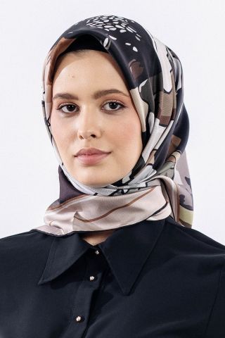 12513 İpek Eşarp Twill Dokuma - K Vizon