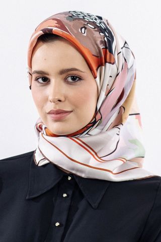 12513 İpek Eşarp Twill Dokuma - Orange