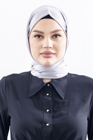 16862 FV Taşlı Brillant Şal - K Gri