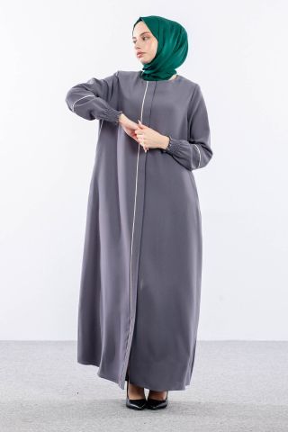 2268 Ferace 42-52 Biye Ve Kol Ucu Bürümcük - Gri
