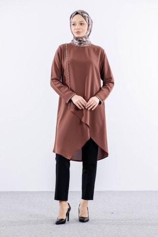 2417 Tunik 42-48 İnci - Kiremit