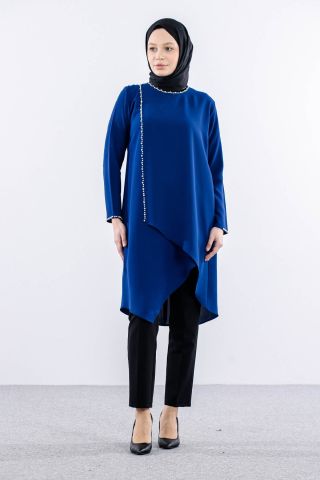 2417 Tunik 42-48 İnci - Saks