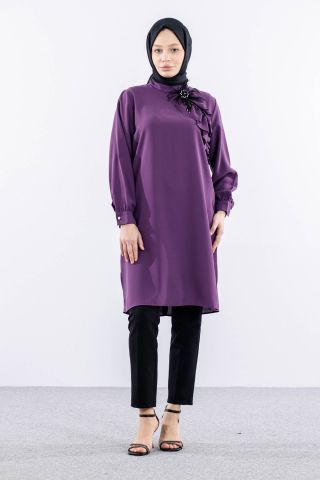 2425 Tunik 42-48 Broş - Lila
